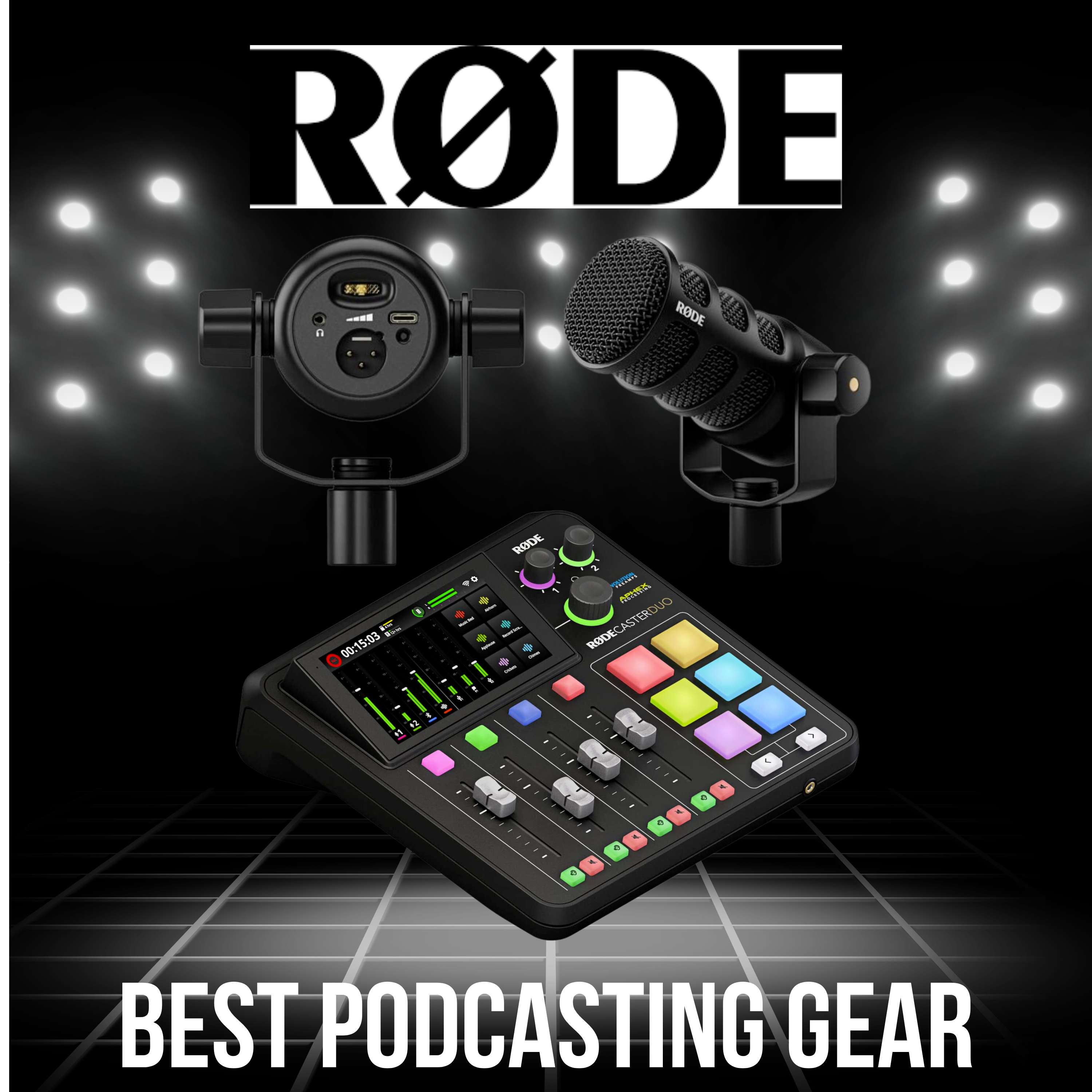 Rode Rodecaster Pro II and PodMic 2 Person Podcast Kit